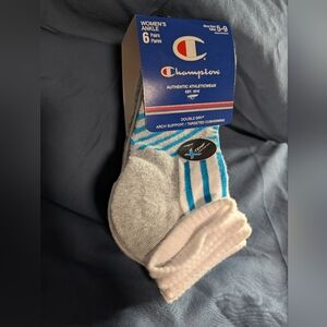 Champion Men's Athletic Socks - Blue, White, and Gray